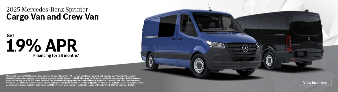 2025 Mercedes-Benz Sprinter Cargo Van and Crew Van